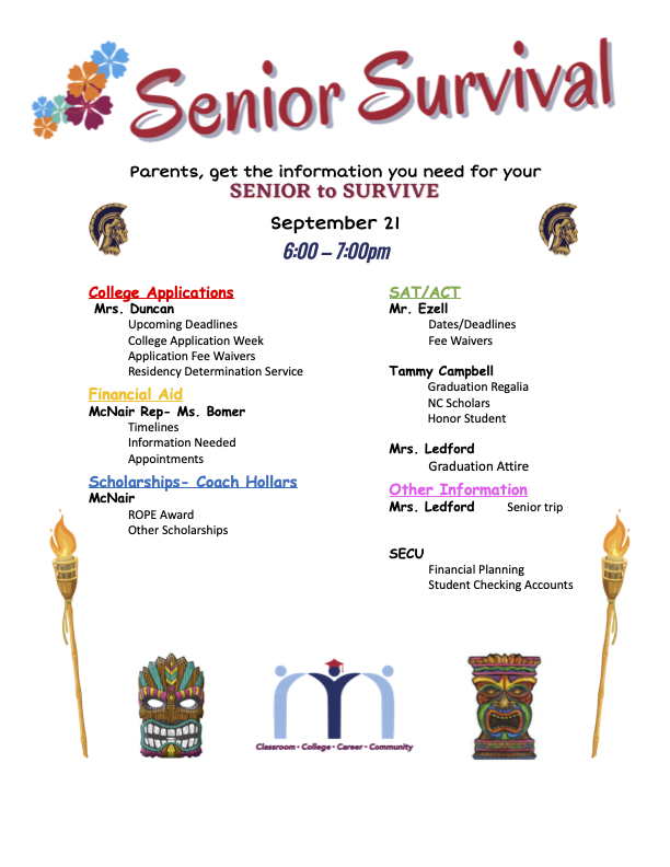 senior Survival flyer
